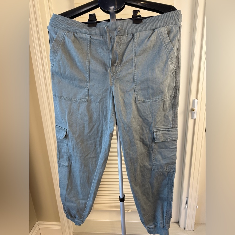 Splendid Cargo Jogger Women's Olive Utility Casual Ankle Pants Loungewear Size L